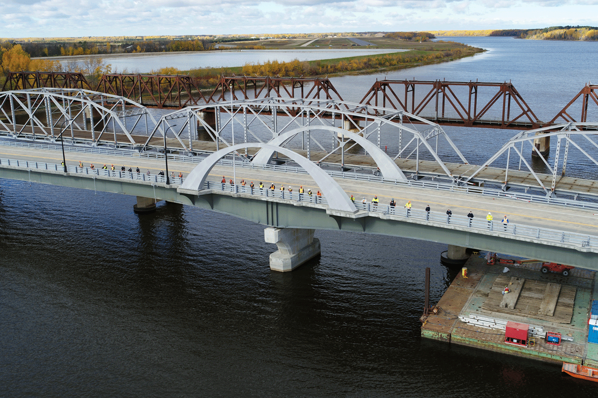 International Bridge from drone
